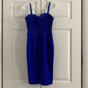 Blue mini dress